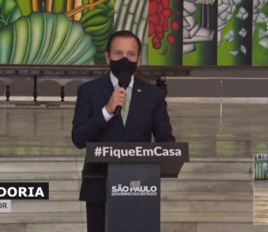 Doria decreta toque de recolher das 23 às 5 horas em todo estado de SP: “Recorde de internados com Covid-19”