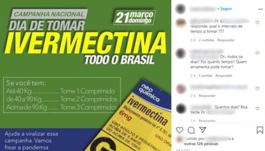 Pediatra bolsonarista Mauricio Lahan usa redes sociais para receitar ivermectina contra a Covid-19
