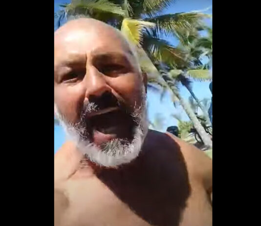 Ambulante invade praia interditada sem máscara e desafia GCM’s: “olha aí, presidente”; veja o vídeo aqui