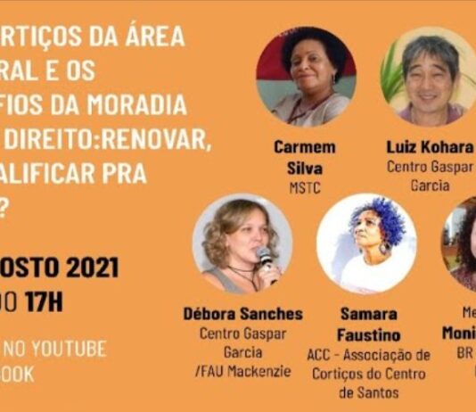 Núcleo BrCidades da Baixada debate cortiços da área central de Santos e desafios da moradia