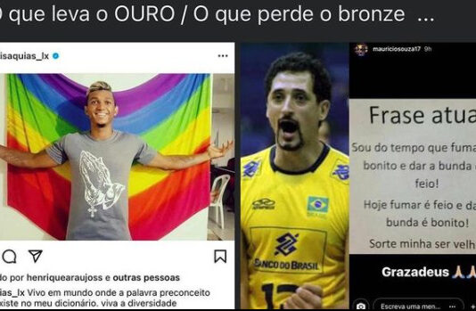 Bolsonarista Maurício Souza, do vôlei, faz comentário homofóbico e Douglas reage: “Rindo de nervoso”