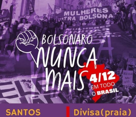 “Bolsonaro Nunca Mais”: Baixada Santista recebe ato em protesto contra o governo