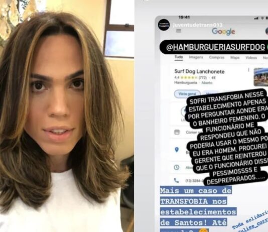Jovem trans denuncia lanchonete de Santos por impedi-la de usar banheiro feminino