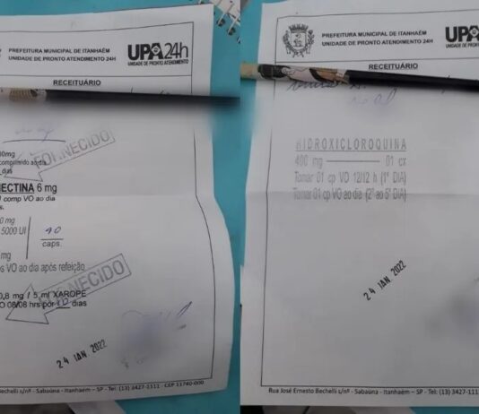 Idosa denuncia médica que receitou “Kit Covid” sem resultado de teste em Itanhaém