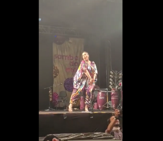 VÍDEO: Maria Rita dança ao som de “Fora Bolsonaro” em show na Praça Mauá em Santos