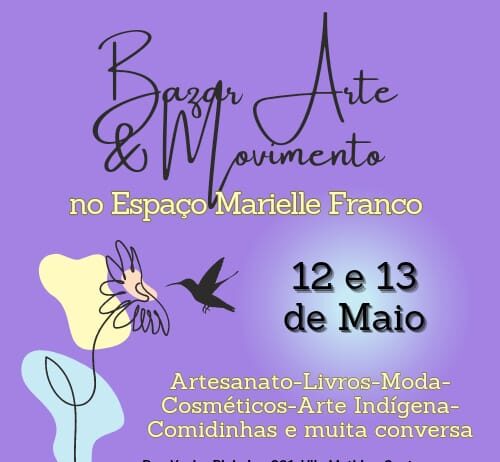 Espaço Marielle Franco recebe Bazar Arte & Movimento com várias atividades em Santos