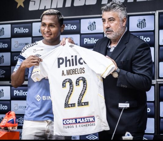 Morelos diz estar com “ganas” de ajudar o Santos a sair da zona de rebaixamento